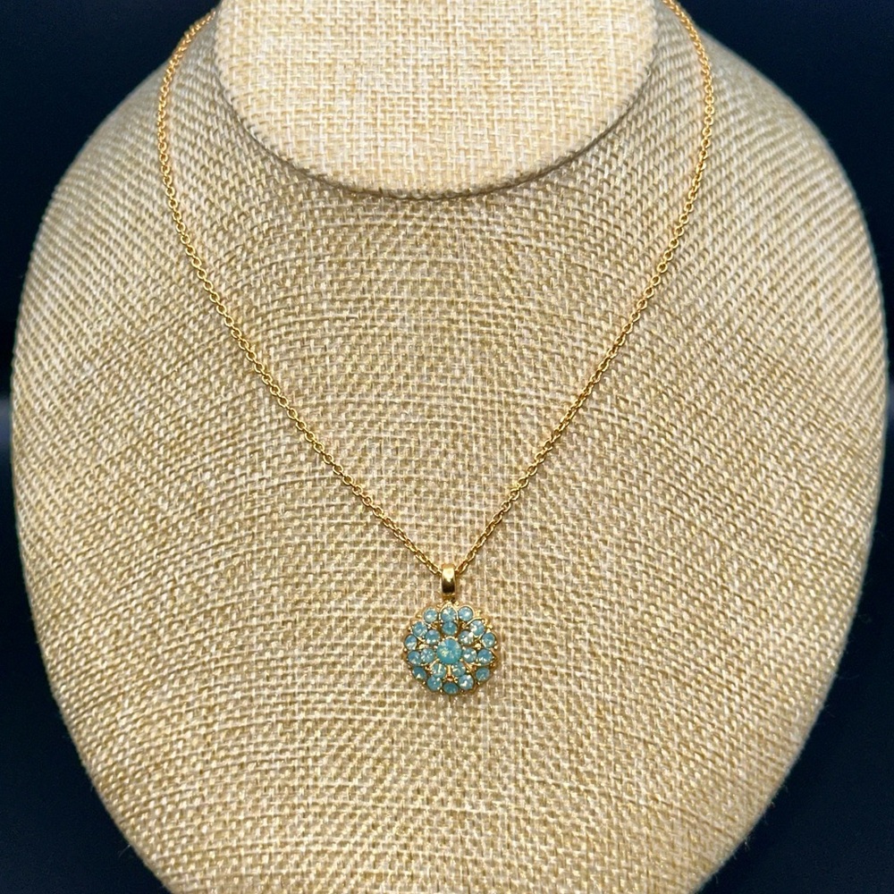 Mariana Gold and Turquoise Floral Necklace